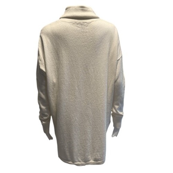 Chelsea28 Cream Pima Cotton Cashmere Turtleneck Sweater Size Large - Picture 5 of 7